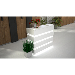 Lada recepcyjna R125 LED 100x50cm Art_R12502 front CORIAN