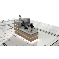 Lada recepcyjna R125 LED 120x80cm Art_R12513 front CORIAN