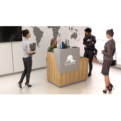 Lada recepcyjna R203 130xLada recepcyjna R203 130x75cm  Art_R20301 Corian + laminat HPL75cm  Art_R20301 Corian + laminat HPL