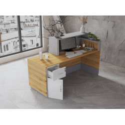 Lada recepcyjna R203 230x75cm  Art_R20302 Corian + laminat HPL