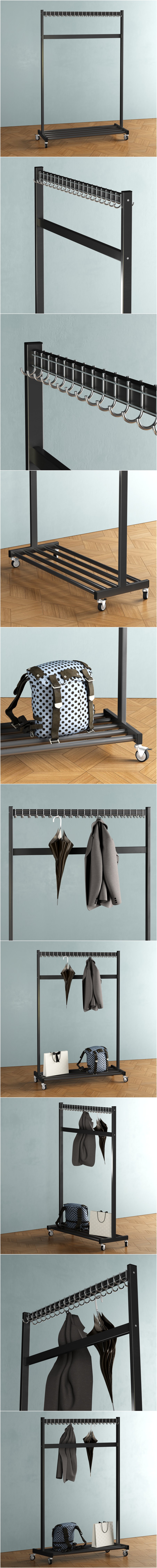 wieszak do szatni z półką