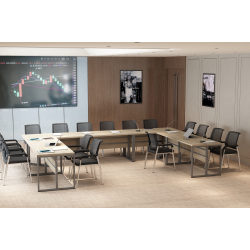 Krzesła Vienna (20 szt ) Stół konferencyjny 414x276cm Twist C20 na 20 osób