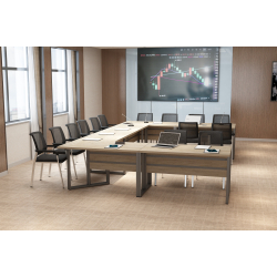 Krzesła Vienna (20 szt ) Stół konferencyjny 414x276cm Twist C20 na 20 osób