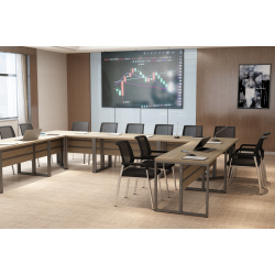 Krzesła Vienna (20 szt ) Stół konferencyjny 414x276cm Twist C20 na 20 osób