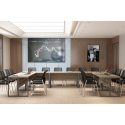 Krzesła Vienna (20 szt ) Stół konferencyjny 414x276cm Twist C20 na 20 osób