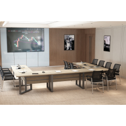 Krzesła Vienna (20 szt ) Stół konferencyjny 414x276cm Twist C20 na 20 osób