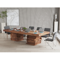 Stół konferencyjny CAMELIA z litego drewna 10 na 10 osób 250x120cm