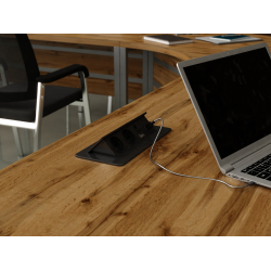 Krzesła Vienna (20 szt ) Stół konferencyjny 414x414cm Twist E20 na 20 osób