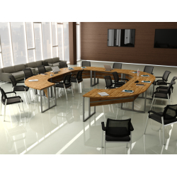 Krzesła Vienna (20 szt ) Stół konferencyjny 414x414cm Twist E20 na 20 osób