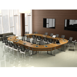 Krzesła Vienna (28 szt ) Stół konferencyjny 552x414cm Twist E28 na 28 osób