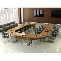 Krzesła Vienna (28 szt ) Stół konferencyjny 552x414cm Twist E28 na 28 osób