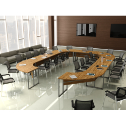 Krzesła Vienna (28 szt ) Stół konferencyjny 552x414cm Twist E28 na 28 osób