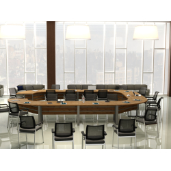 Krzesła Vienna (28 szt ) Stół konferencyjny 552x414cm Twist E28 na 28 osób