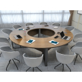 Krzesła Oslo (16 szt ) Stół konferencyjny 276x276cm Twist F16 na 16 osób