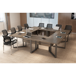Krzesła Vienna ( 16 szt ) Stół konferencyjny 276x276cm Twist 16 na 16 osób