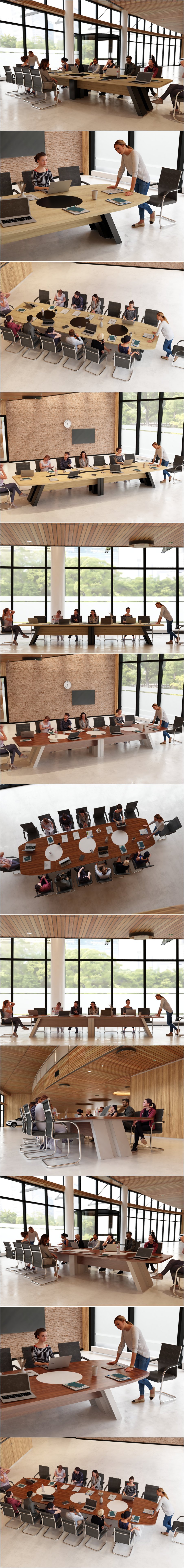 Stół konferencyjny Lambada 276x140 w sali konferencyjnej