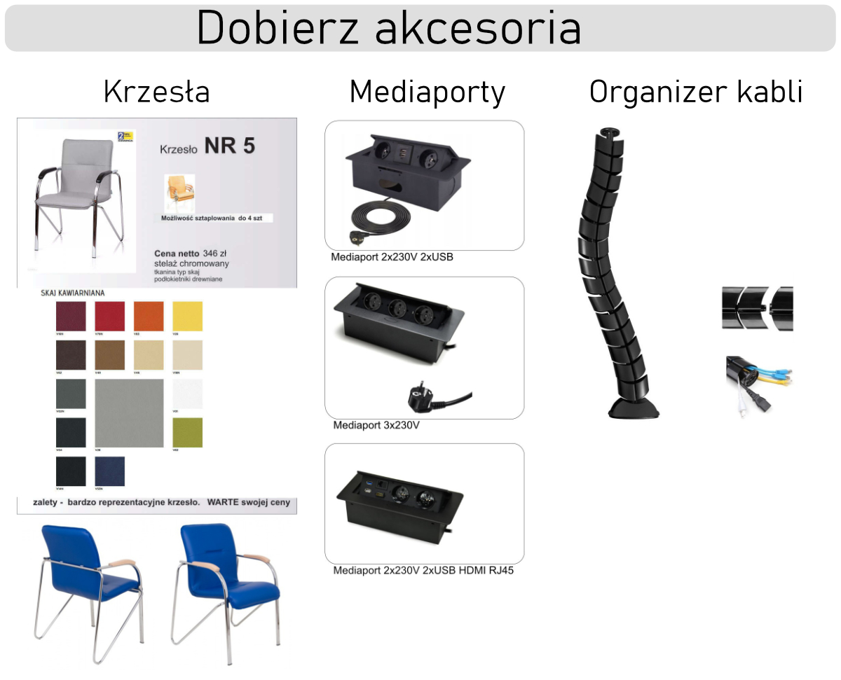 Akcesoria do stołów konferencyjnych