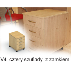 V4  cztery szuflady  z zamkiem