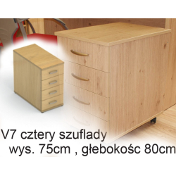V7 cztery szuflady  (wys. 75cm , głebokośc 80cm)