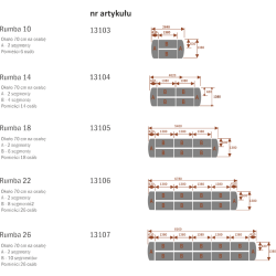 Stół konferencyjny 540x138cm RUMBA18 na 18 osób