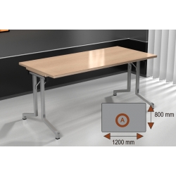 Stół składany 1200x800 konferencyjny typ Y blat prostokątny