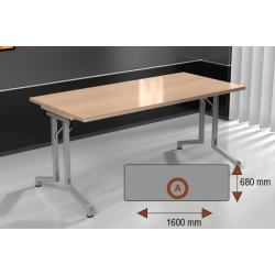 Stół składany 1600x680 konferencyjny typ Y blat prostokątny