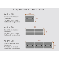 Stół konferencyjny 200x140cm Kadryl 10  na 10 osób